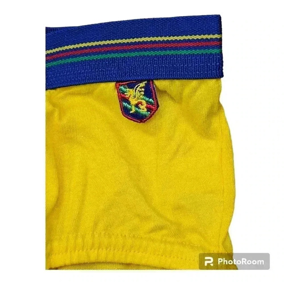 80s Made in the USA mens hip brief by Spring City Knitting Co. Yellow Small - Picture 4 of 7